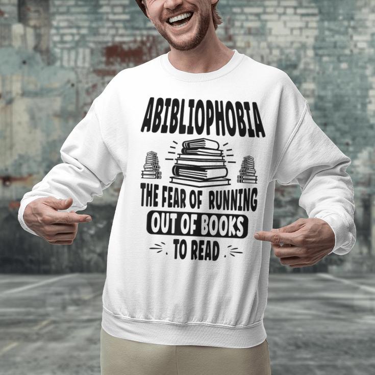 Abibliophobia Definition Book Reading Lover Fans Text Unisex Sweatshirt