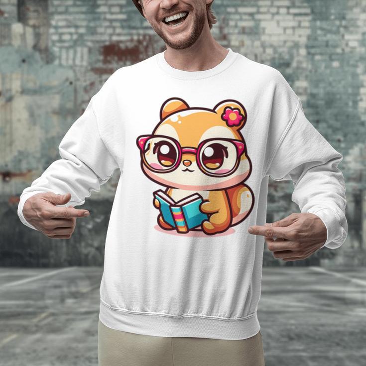 Adorable Book Lover Chipmunk With Reading Glasses Cute Premium Unisex Sweatshirt Adorable Book Lover Chipmunk With Reading Glasses Cute Premium Unisex Sweatshirt