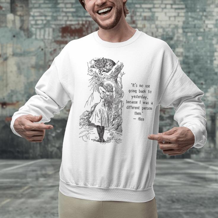 Alice Adventures Wonderland Vintage Book Quote Lewis Carrol Unisex Sweatshirt Alice Adventures Wonderland Vintage Book Quote Lewis Carrol Unisex Sweatshirt