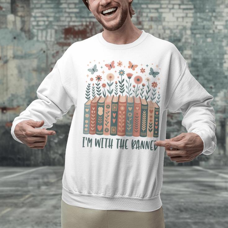 Im With The Banned Book Readers Librarian Read Banned Books Unisex Sweatshirt