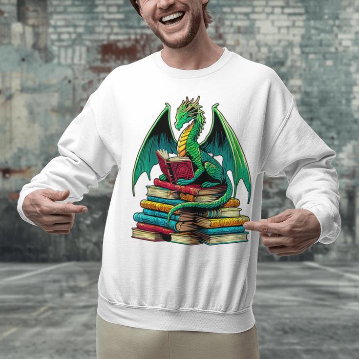 Book Dragon Reading Books Unisex Sweatshirt