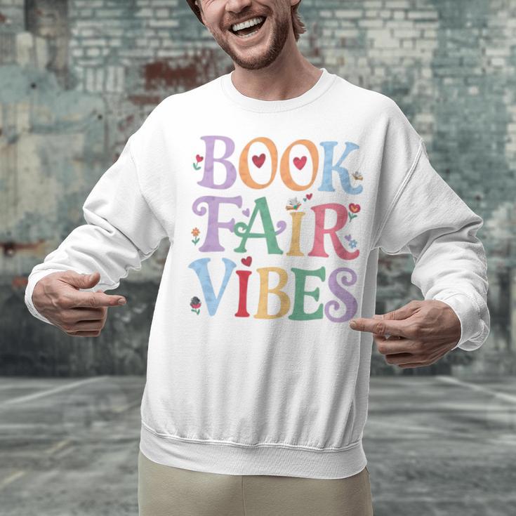 Book Fair Vibes Groovy Retro Reading Unisex Sweatshirt