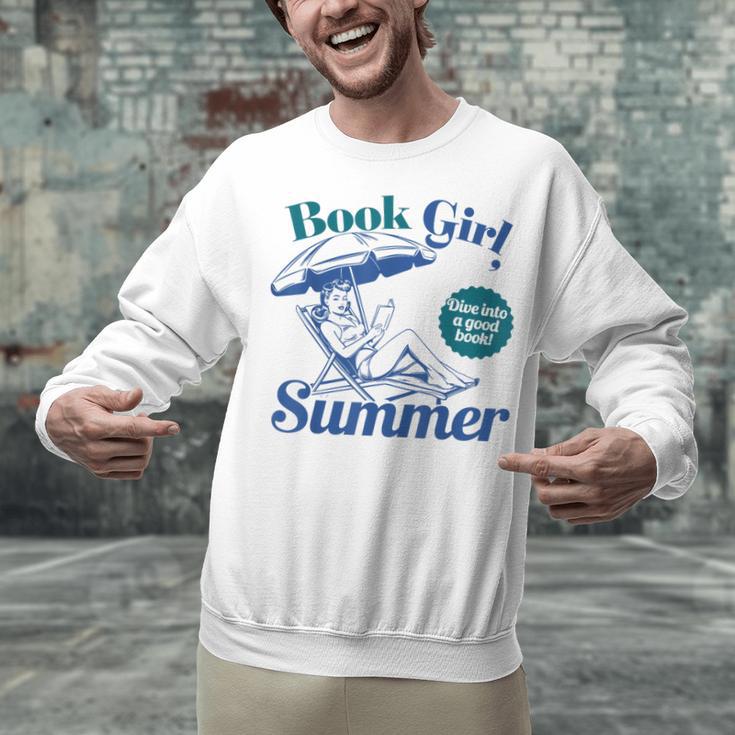 Book Girl Summer Bookish Beach Unisex Sweatshirt