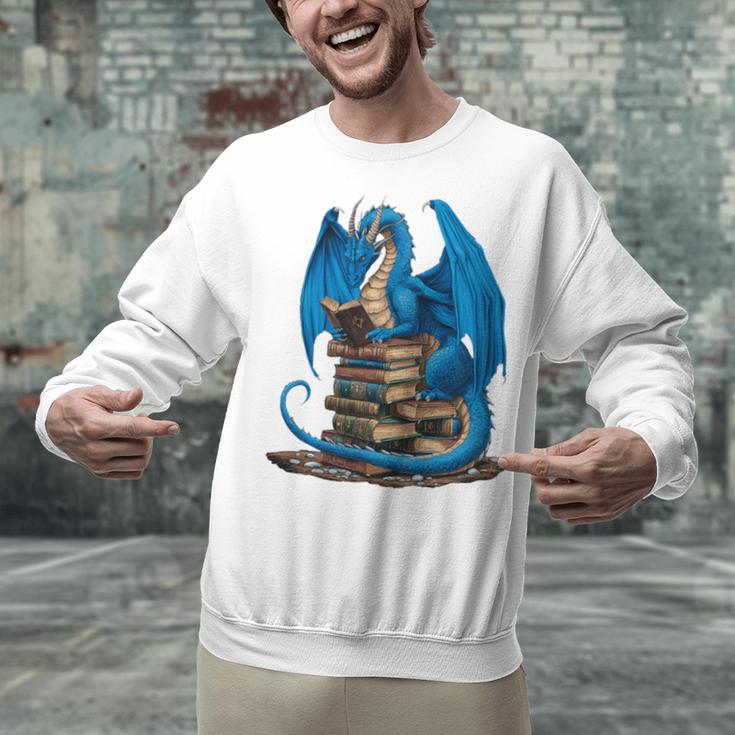 Book Lover Bookworm Reading Books Dragon Premium Tri-Blend Unisex Sweatshirt