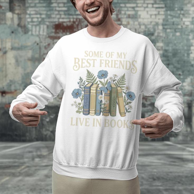 Book Lover Vintage Botanical Friends Premium Tri-Blend Unisex Sweatshirt