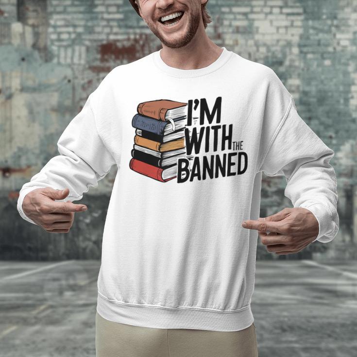 Book Lovers Im With The Banned Books For Reading Librarian Unisex Sweatshirt