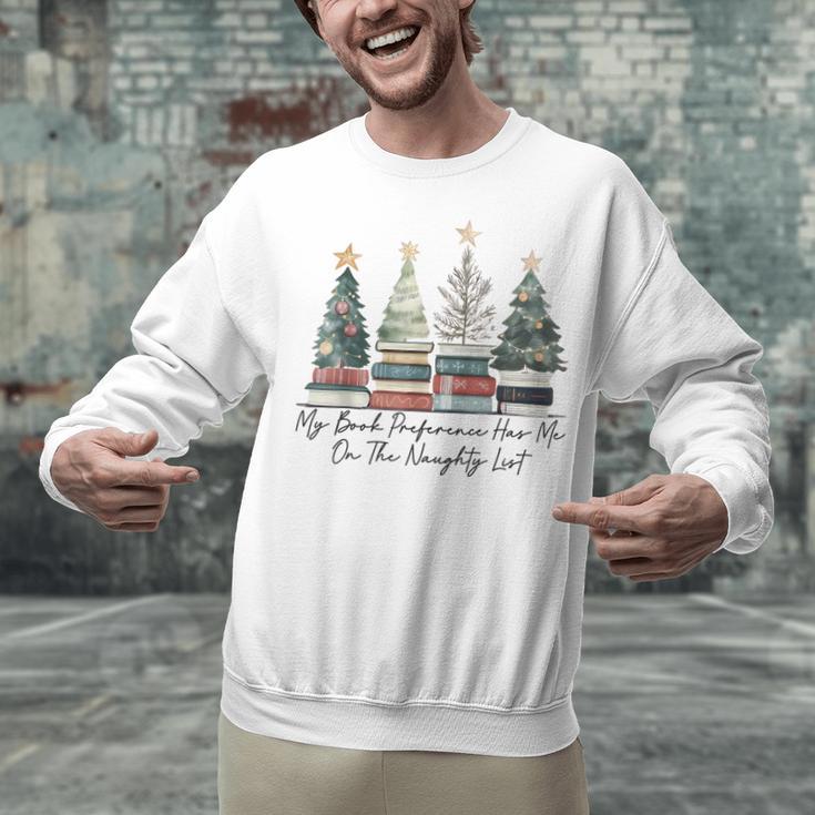 My Book Preference Has Me On The Naughty List Christmas Tree Unisex Sweatshirt