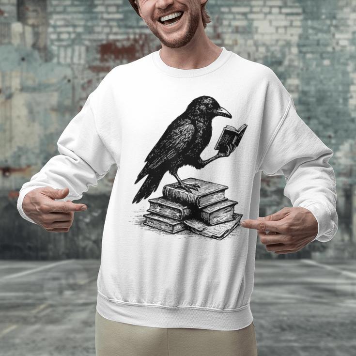 Book Raven Vintage Dark Academia Literature Reading Unisex Sweatshirt Book Raven Vintage Dark Academia Literature Reading Unisex Sweatshirt