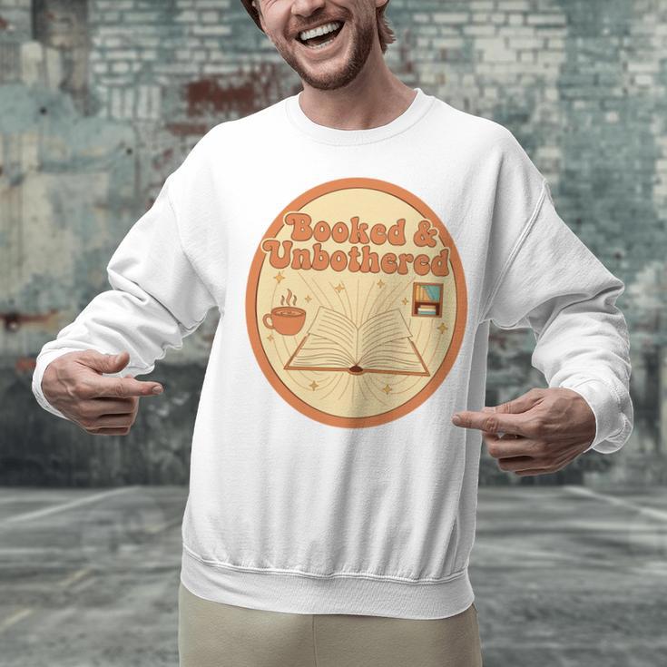 Booked & Unbothered Book Lover Tee Unisex Sweatshirt