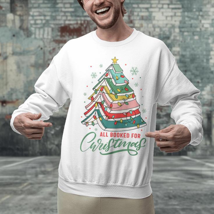 All Booked For Christmas Book Xmas Tree Lights Reading Girly Unisex Sweatshirt All Booked For Christmas Book Xmas Tree Lights Reading Girly Unisex Sweatshirt