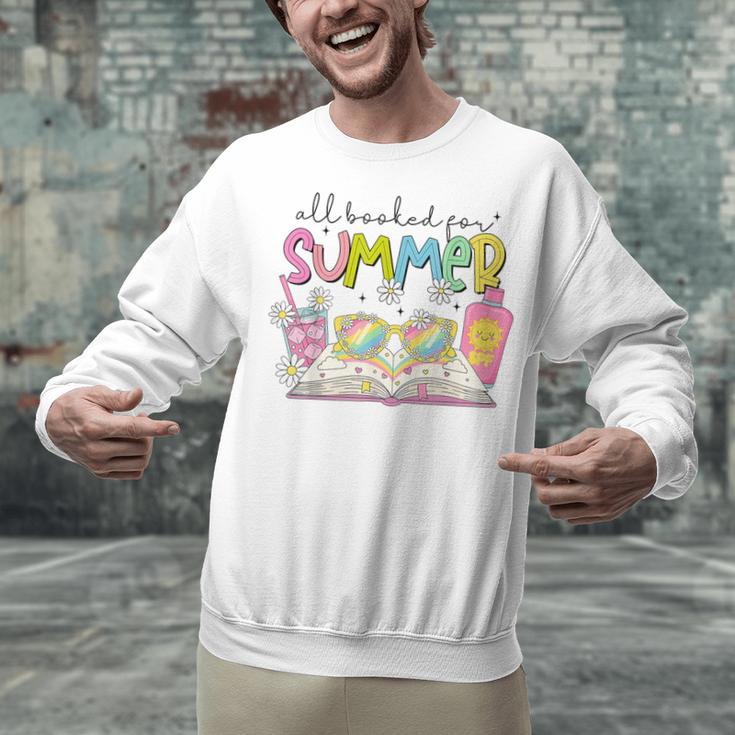 All Booked For Summer Reading Beach Floral Bookish Book Girl Unisex Sweatshirt
