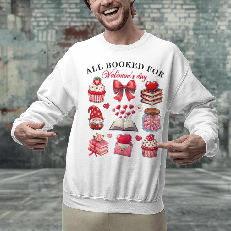 All Booked For Valentine's Day Book Lover Bookworm Bookish Unisex Sweatshirt