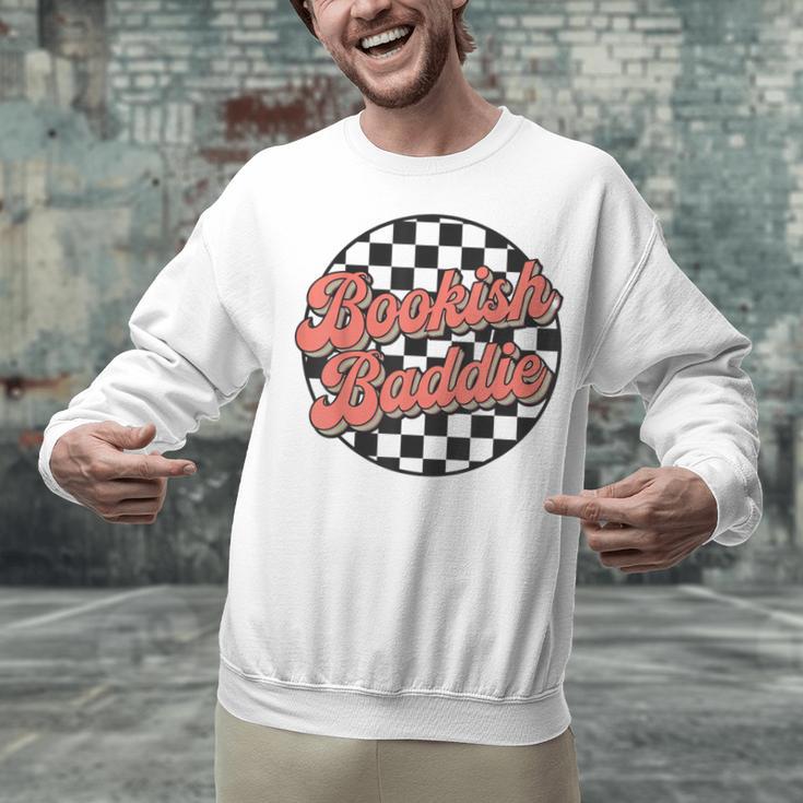 Bookish Baddie Retro Aesthetic Typography Unisex Sweatshirt