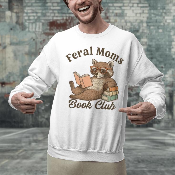 Bookish Feral Moms Book Club Raccoon Mother's Day Bookworm Unisex Sweatshirt Bookish Feral Moms Book Club Raccoon Mother's Day Bookworm Unisex Sweatshirt