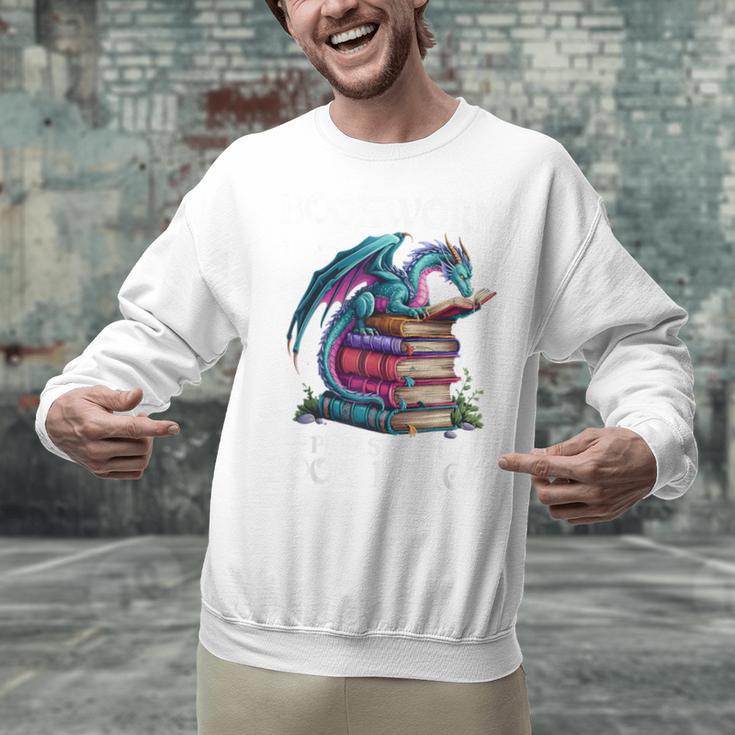 Bookworm Please I'm A Book Dragon Blue Dragon Unisex Sweatshirt