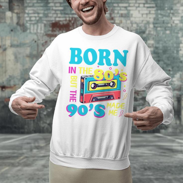 Born In The 80's But 90's Made Me Nostalgia Cassette Tape Premium Tri-Blend Unisex Sweatshirt