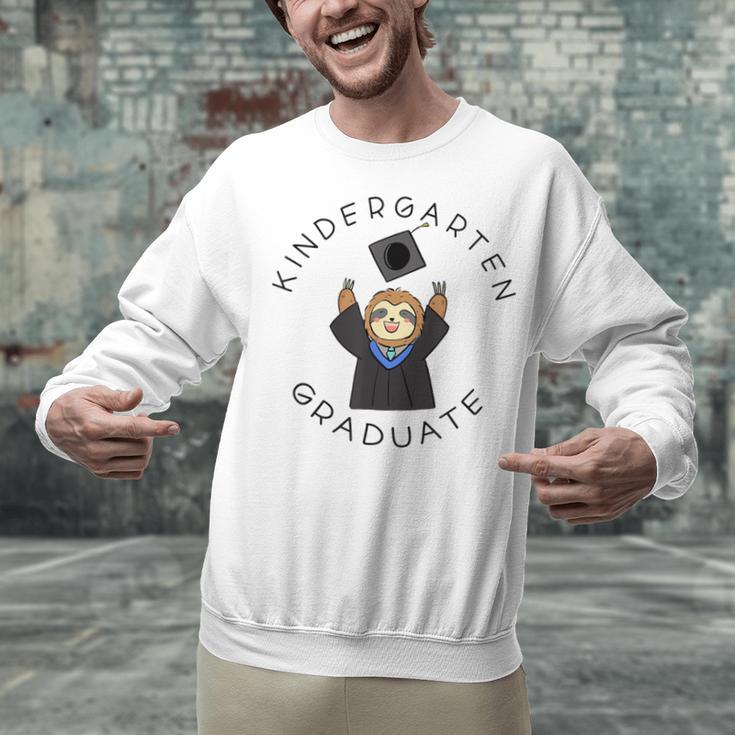 Boys Girls Kindergarten Graduate Sloth Graduation Cap Unisex Sweatshirt