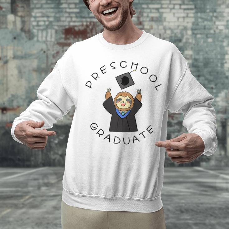 Boys Girls Preschool Graduate Sloth Graduation Cap Unisex Sweatshirt