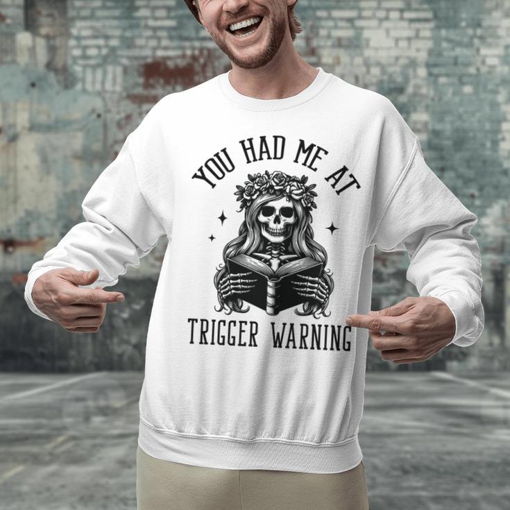 Buy Me Books And Tell Me To STFUATTDLAGG Outfits Spicy Smutty Book Reader You Had Me At Trigger Warning Unisex Sweatshirt Buy Me Books And Tell Me To STFUATTDLAGG Outfits Spicy Smutty Book Reader You Had Me At Trigger Warning Unisex Sweatshirt