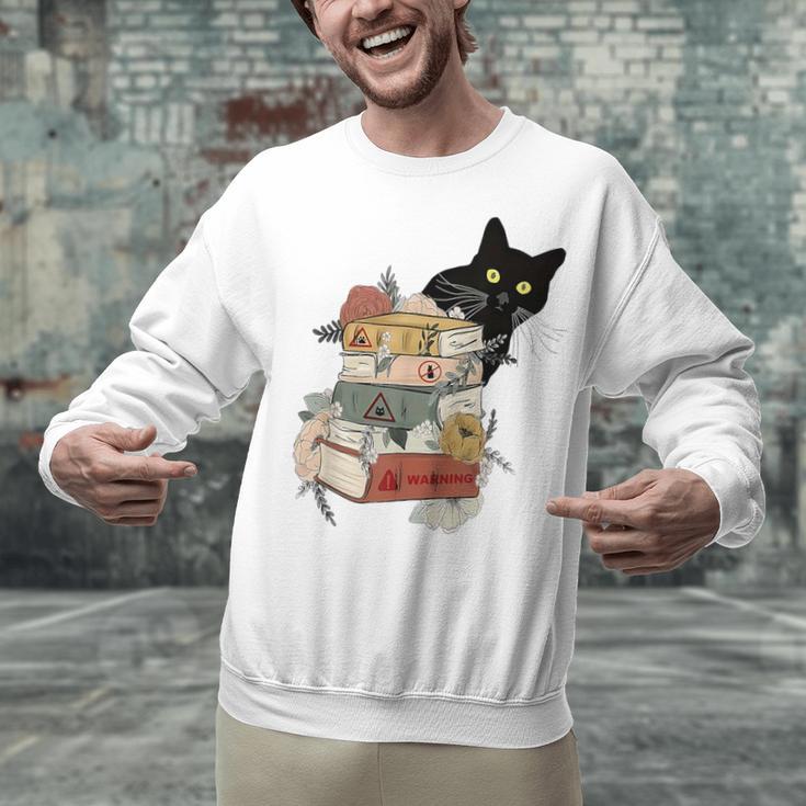 Cat And Books Flowers Reading Club Cat Lover Bookworm Unisex Sweatshirt Cat And Books Flowers Reading Club Cat Lover Bookworm Unisex Sweatshirt