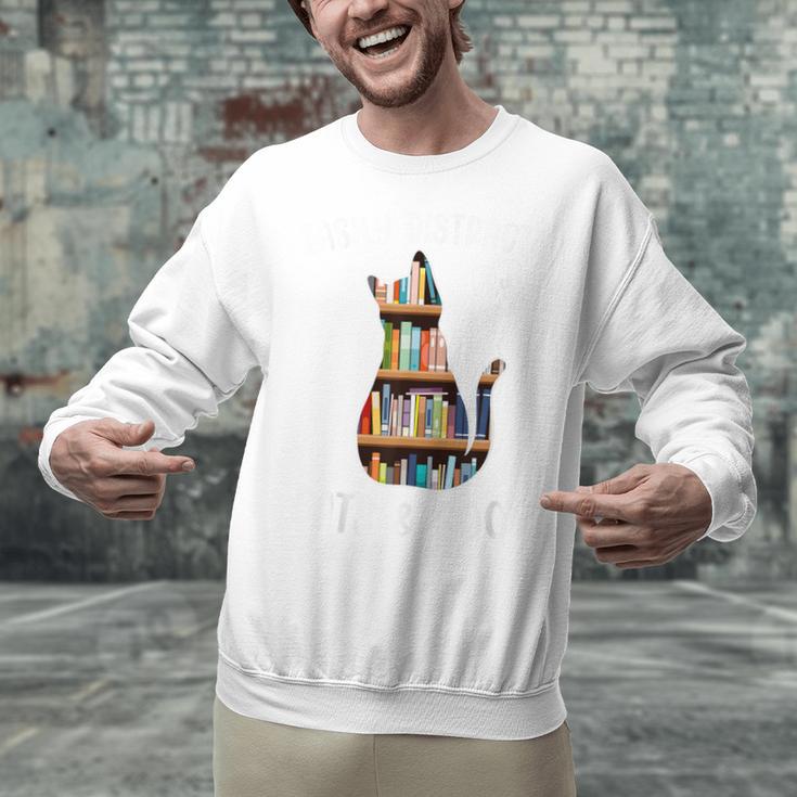 Cat Lover Tee Women Book Lover Reading Librarian Read Unisex Sweatshirt