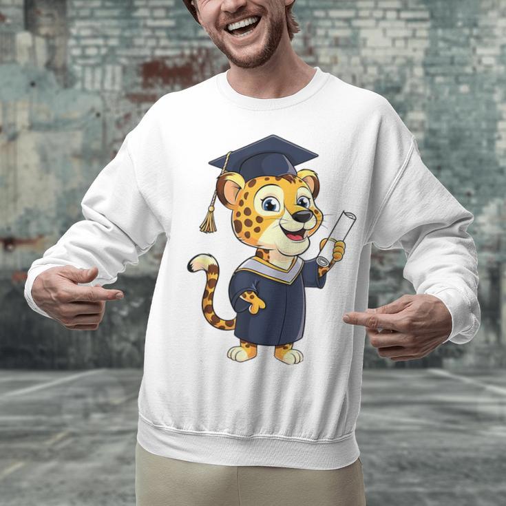 Cheetah Graduation Cute Kindergarten Elementary High School Unisex Sweatshirt