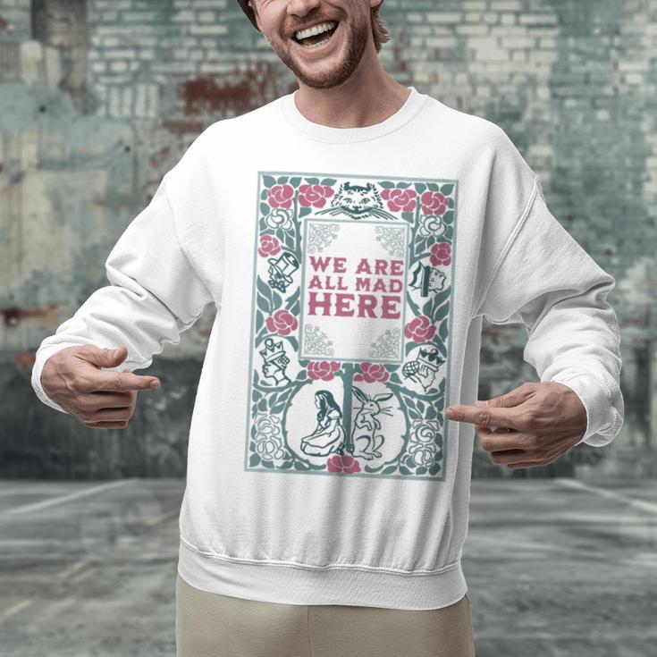 Cheshire Cat Alice In Wonderland Vintage Book Unisex Sweatshirt