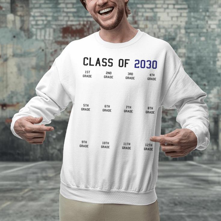 Class Of 2030 Graduation T-Shirt With Space For Handprints Unisex Sweatshirt