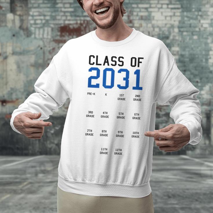 Class Of 2031 Graduation T-Shirt With Space For Handprints Unisex Sweatshirt