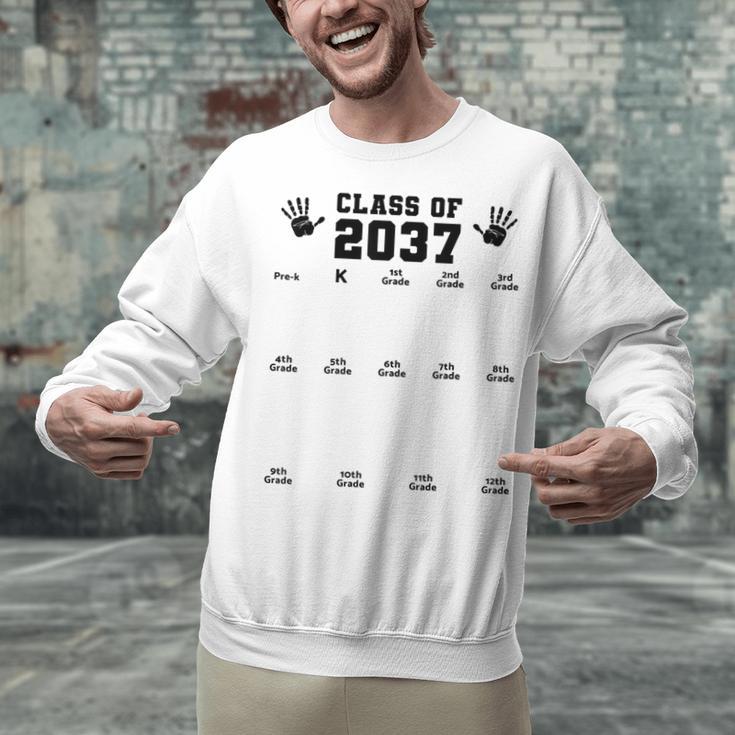 Class Of 2037 Handprint Grow With Me Pre-k Graduation Unisex Sweatshirt