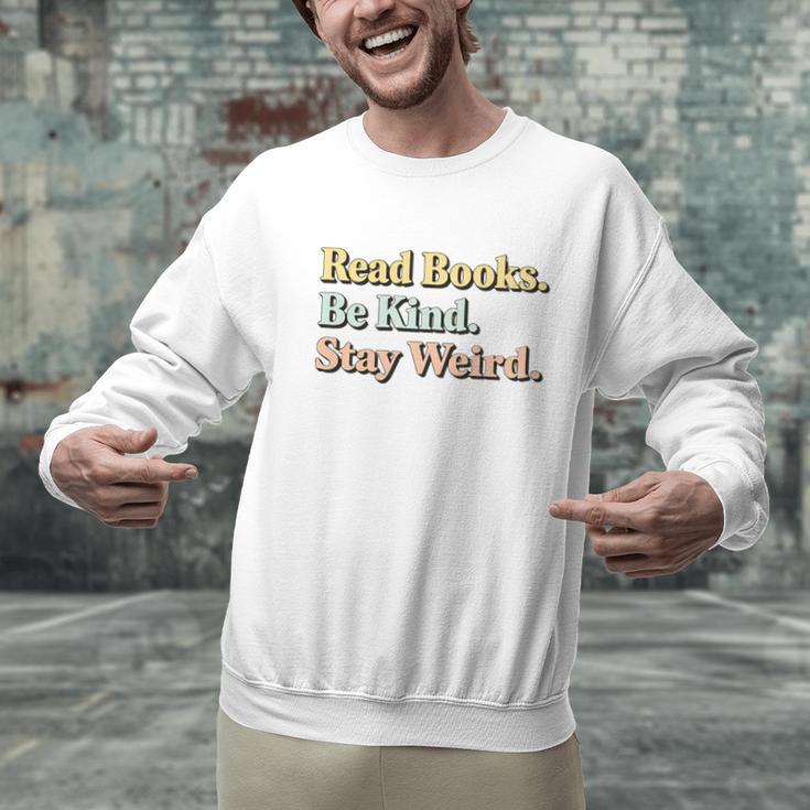 Classic Read Books Be Kind Stay Weird Positive Reader Premium Tri-Blend Unisex Sweatshirt Classic Read Books Be Kind Stay Weird Positive Reader Premium Tri-Blend Unisex Sweatshirt