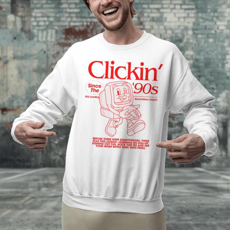 Clickin' Since The 90s Retro Computer Nostalgia Unisex Sweatshirt