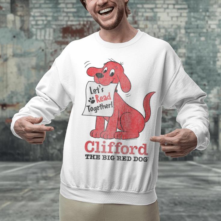 Clifford The Big Red Dog Let's Read Together Vintage Book Unisex Sweatshirt