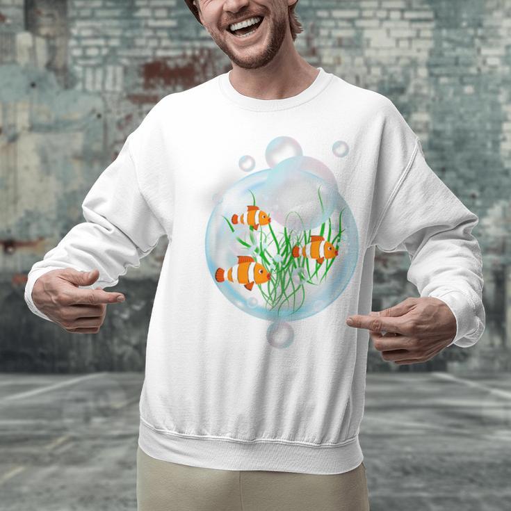 Clownfish Anemonefish Bubbles Water Frutiger Aero Y2K Style Unisex Sweatshirt Clownfish Anemonefish Bubbles Water Frutiger Aero Y2K Style Unisex Sweatshirt