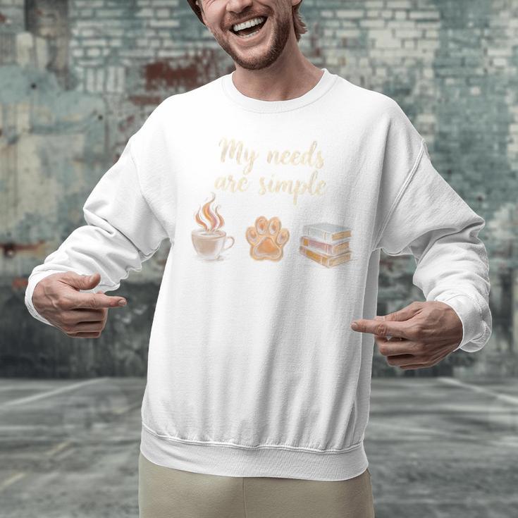 Coffee Paw Print Book Lover Reading Simple Life Bookworm Premium Tri-Blend Unisex Sweatshirt