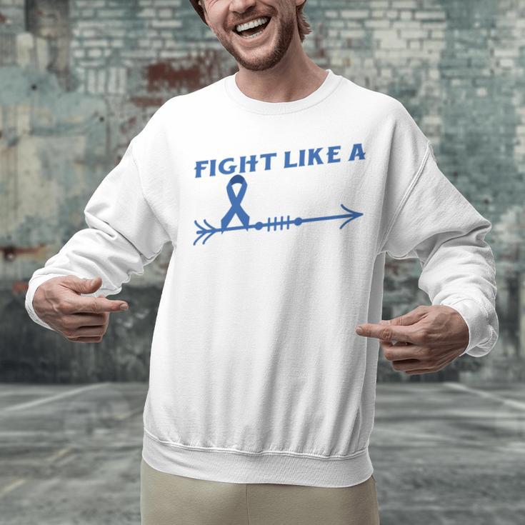 Colon Cancer Awareness Month Memory Loss Blue Ribbon Unisex Sweatshirt