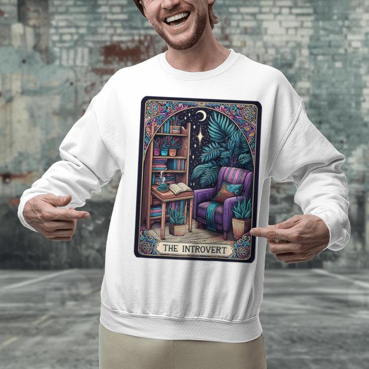 Color Graphic The Introvert Tarot Card Raglan Baseball Tee Unisex Sweatshirt