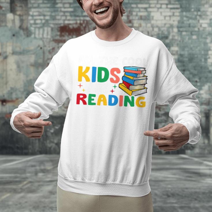 All The-Cool Kids Are Reading Teacher Book Lover Librarian Premium Unisex Sweatshirt All The-Cool Kids Are Reading Teacher Book Lover Librarian Premium Unisex Sweatshirt
