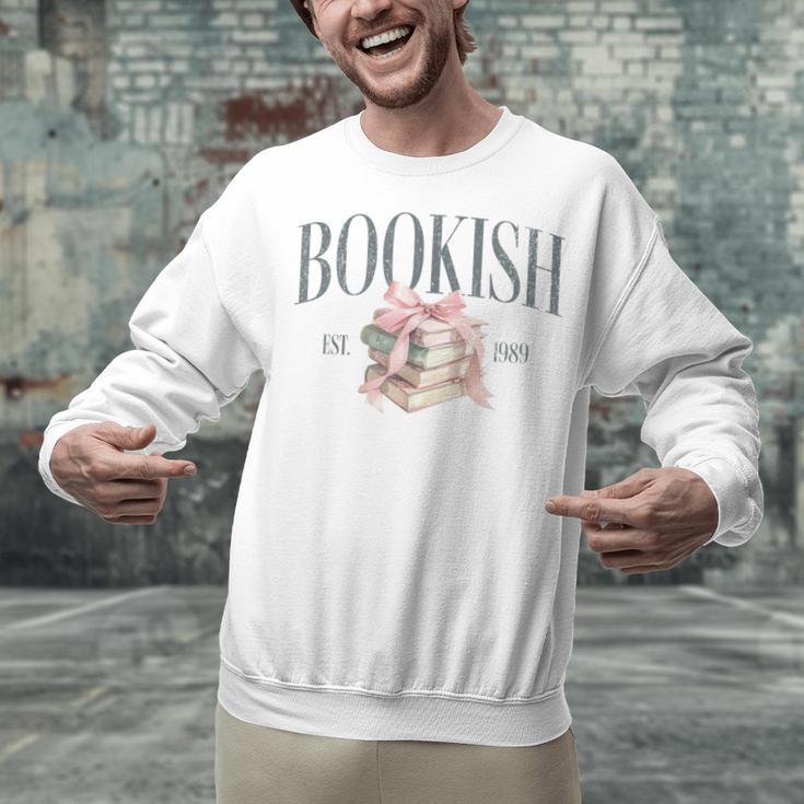 Coquette Bow Book Lover Bookish Coquette Aesthetic Reading Unisex Sweatshirt Coquette Bow Book Lover Bookish Coquette Aesthetic Reading Unisex Sweatshirt