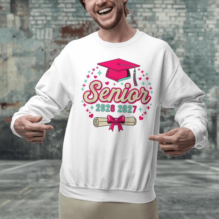 Coquette Pink Bow Senior 2026 2027 Graduation Unisex Sweatshirt