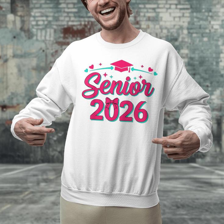 Coquette Pink Bow Senior 2026 Class Of Graduation Unisex Sweatshirt