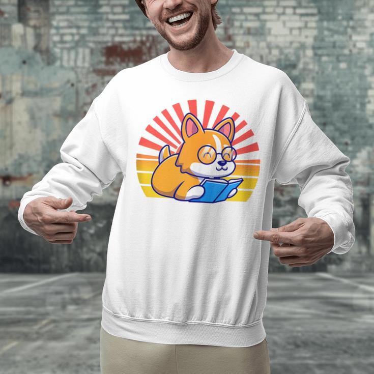 Corgi Dog Reading Book Book Lover Dog Lover Unisex Sweatshirt Corgi Dog Reading Book Book Lover Dog Lover Unisex Sweatshirt