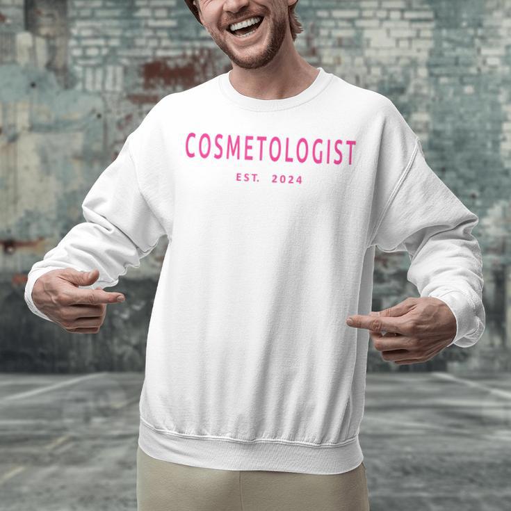Cosmetologist Est 2024 Graduation Beauty School Cosmetology Unisex Sweatshirt