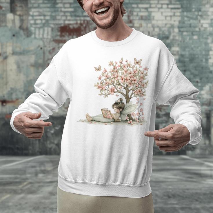 Cute Fairy Reading Fairycore Aesthetic Book Lover Unisex Sweatshirt Cute Fairy Reading Fairycore Aesthetic Book Lover Unisex Sweatshirt