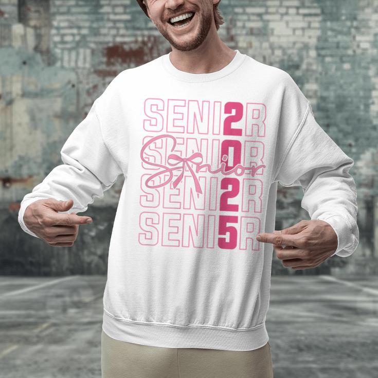Cute Girls Women Class 2025 Graduation Senior Coquette Bow Unisex Sweatshirt