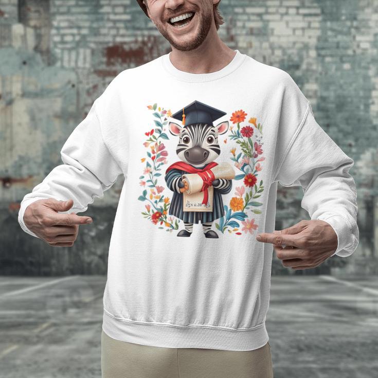 Cute Graduation Zebra Holding DiplomaShirt Unisex Sweatshirt