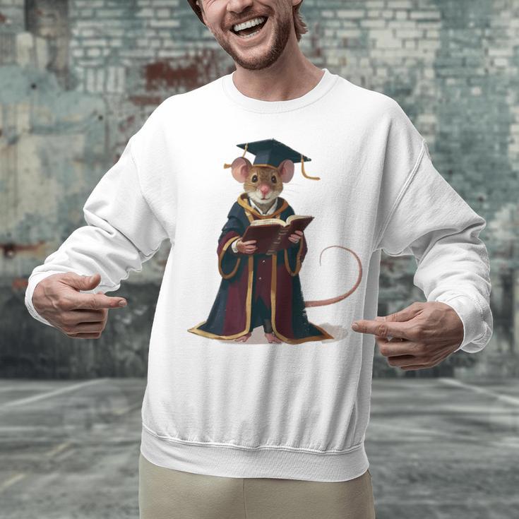Cute Mouse Reading Book Graduation Unisex Sweatshirt Cute Mouse Reading Book Graduation Unisex Sweatshirt