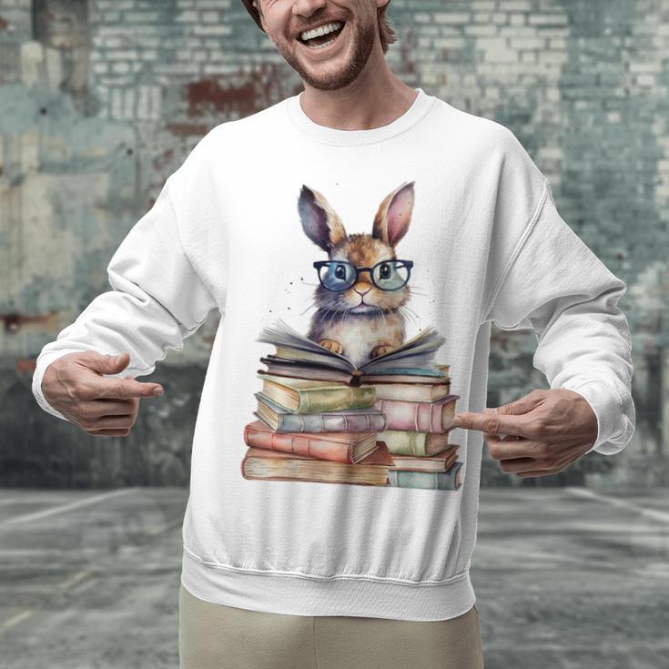 Cute Reading Bunny With Glasses Books Bookworm Reader Book Premium Tri-Blend Unisex Sweatshirt Cute Reading Bunny With Glasses Books Bookworm Reader Book Premium Tri-Blend Unisex Sweatshirt