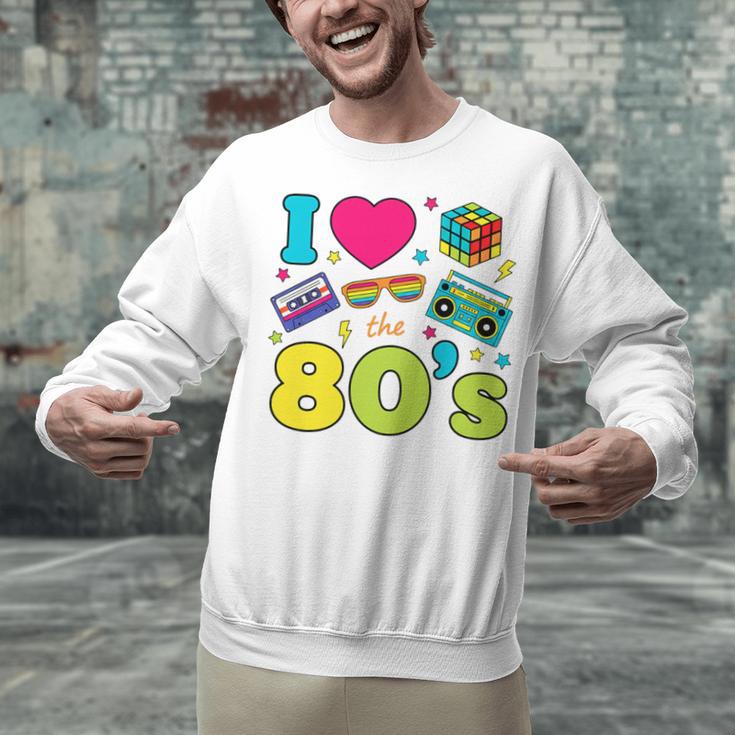 Dad I Love The 80's Retro 80s Nostalgia For Dad Premium Tri-Blend Unisex Sweatshirt