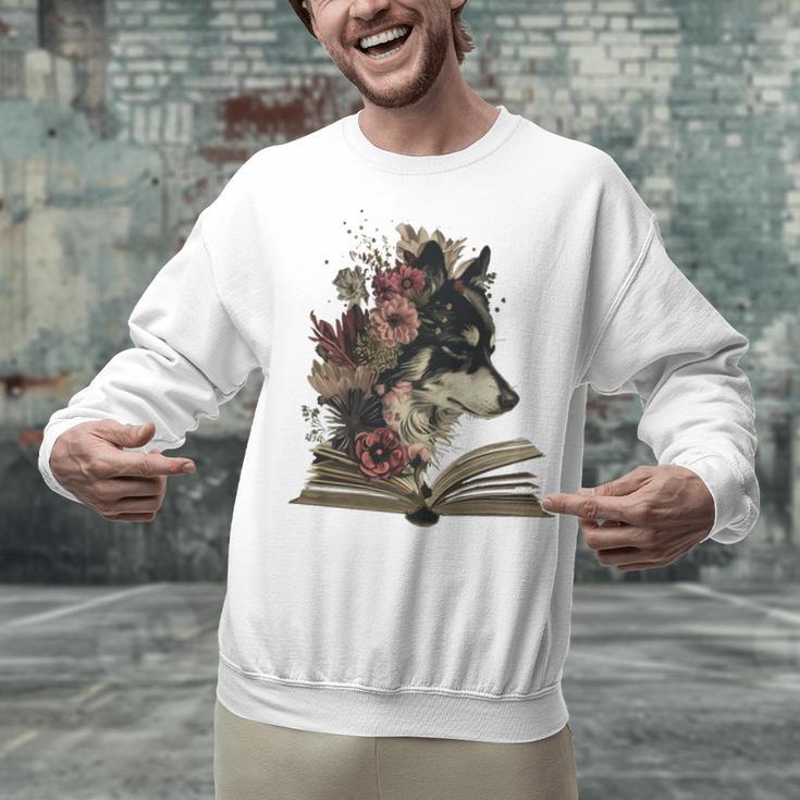 Dog Book Flower Unisex Sweatshirt